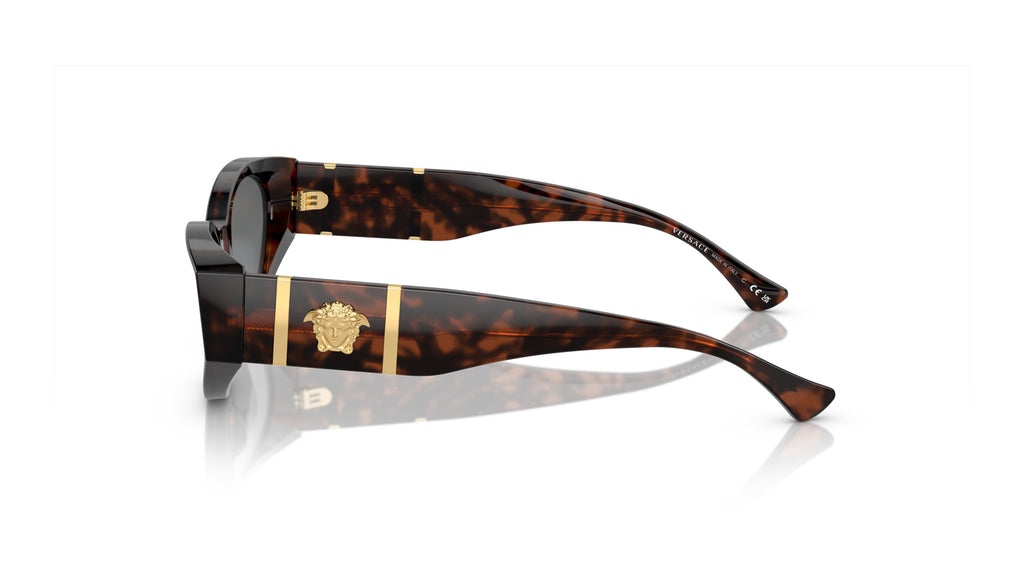 Lunettes de soleil Versace VE4454 542987 – Havane – vue de profil.