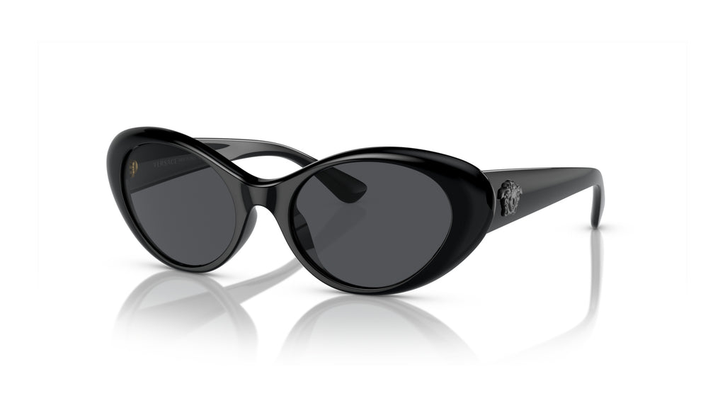 Lunettes de soleil Versace VE4455U GB1/87 – Noir – vue de trois quarts.