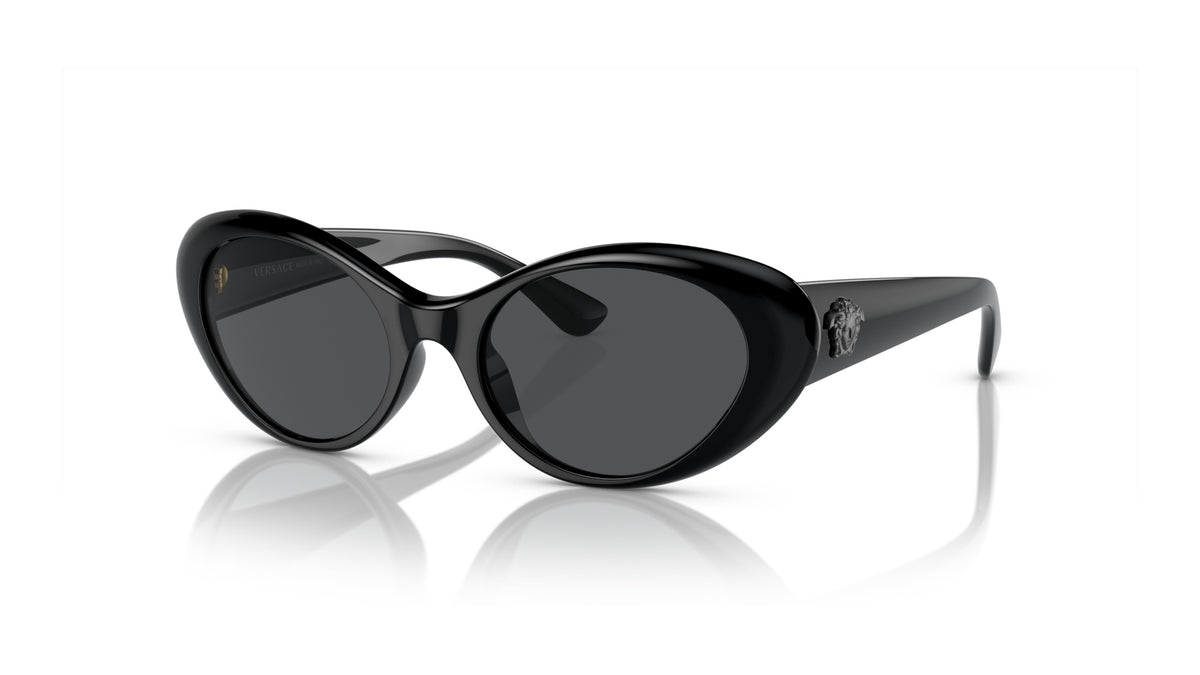 Lunettes de soleil Versace VE4455U GB1/87 – Noir – vue de trois quarts.