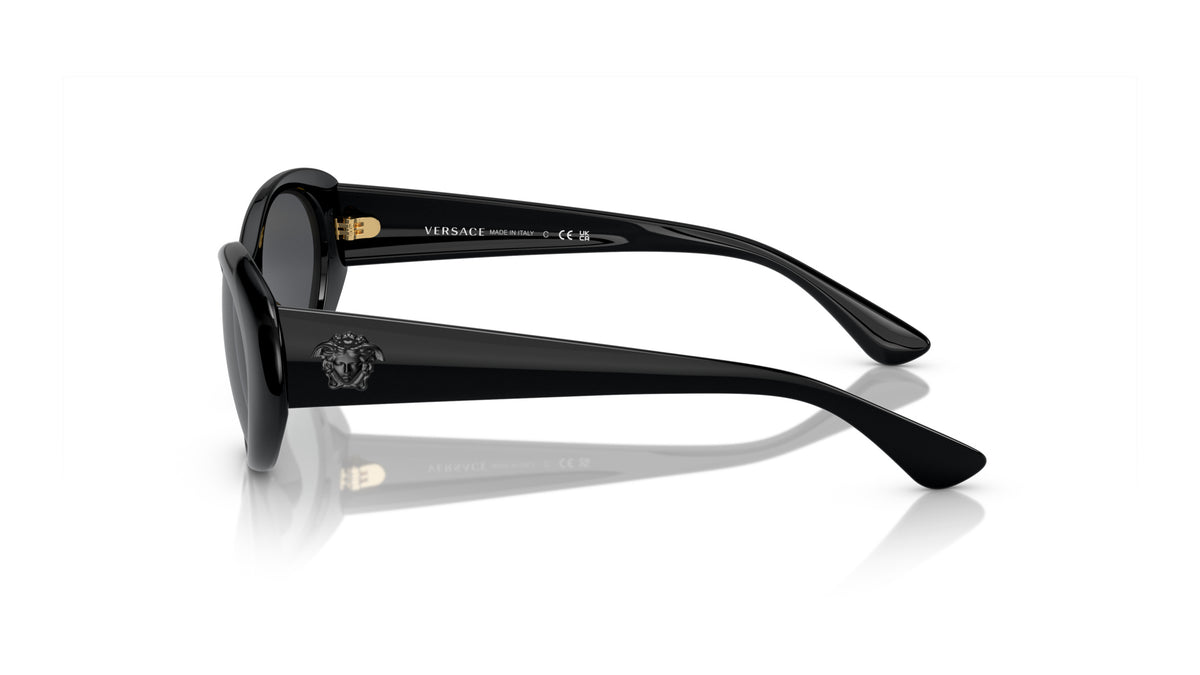 Lunettes de soleil Versace VE4455U GB1/87 – Noir – vue de profil.
