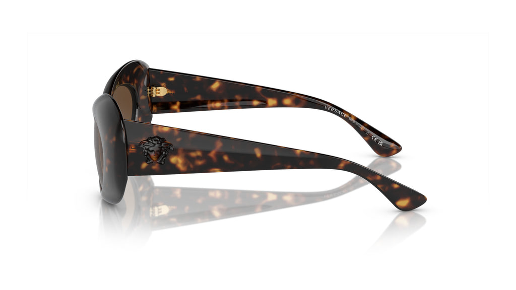 Lunettes de soleil Versace VE4456U 108/73 – Havane – vue de profil.