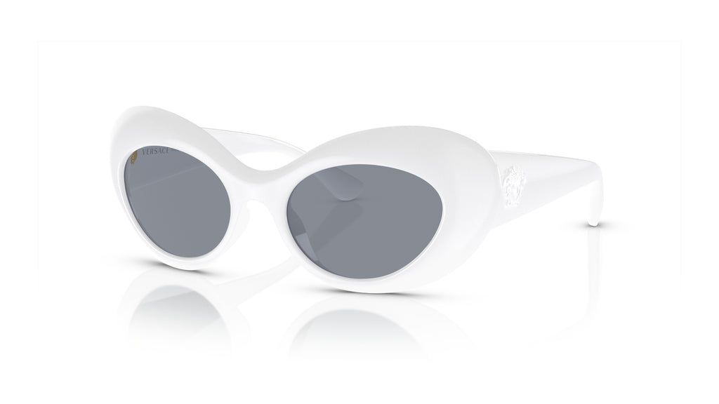 Lunettes de soleil Versace VE4456U 314/1 – Blanc – vue de trois quarts.