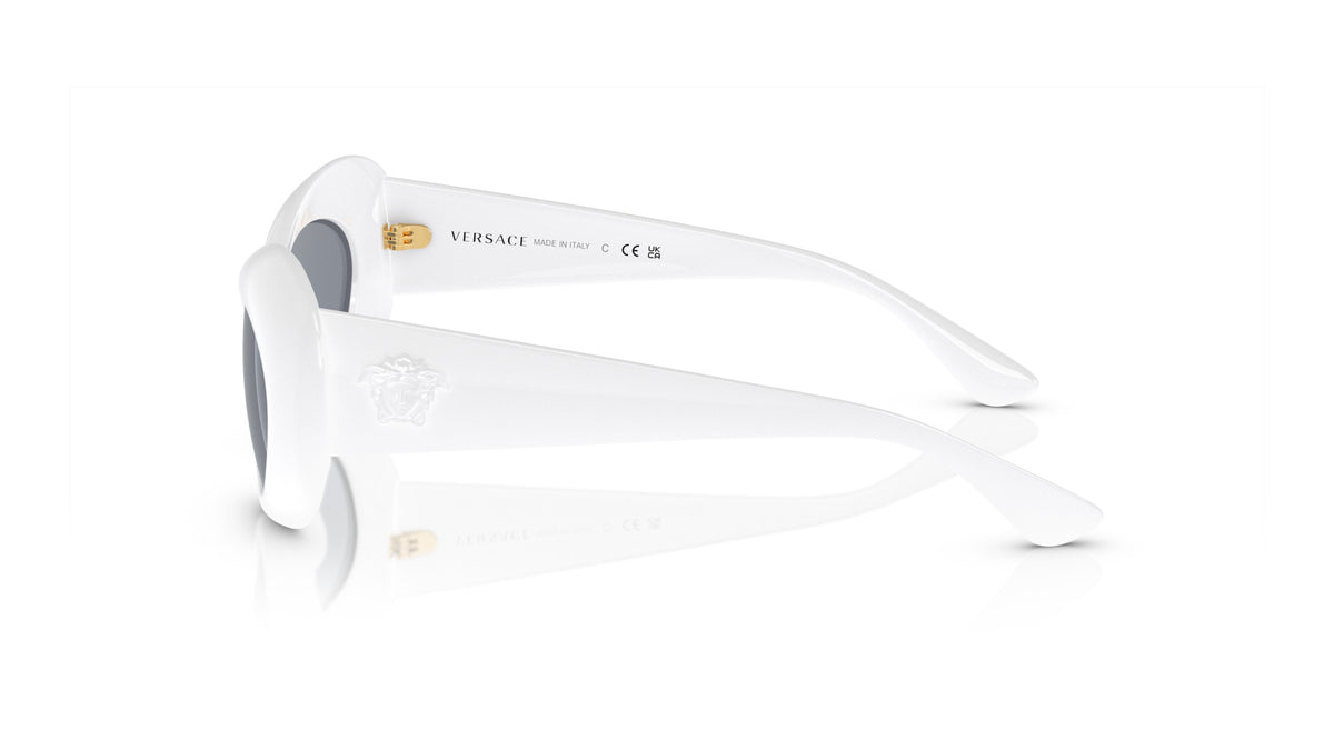 Lunettes de soleil Versace VE4456U 314/1 – Blanc – vue de profil.