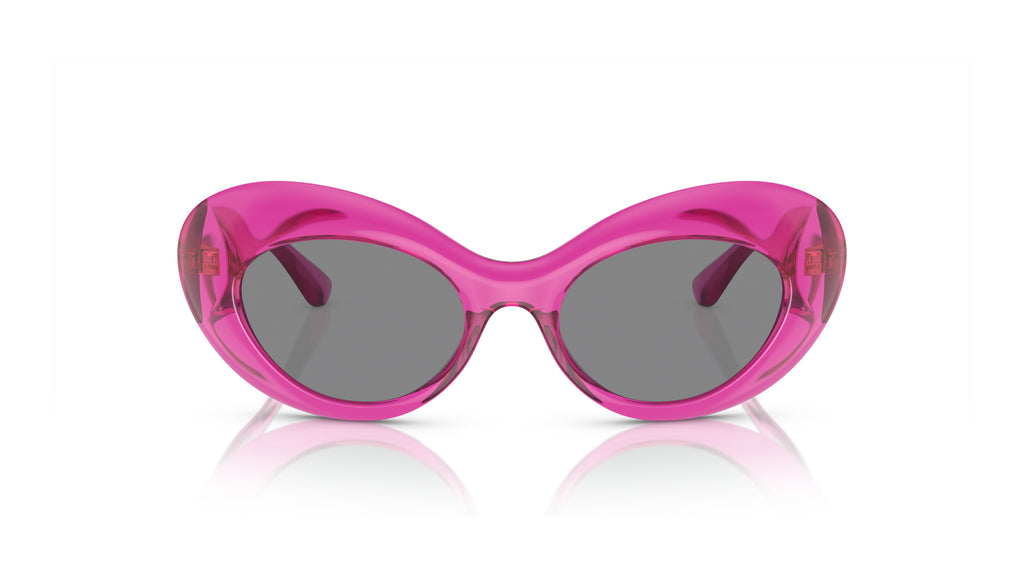 Lunettes de soleil Versace VE4456U 533487 – Rose transparent – vue de face.