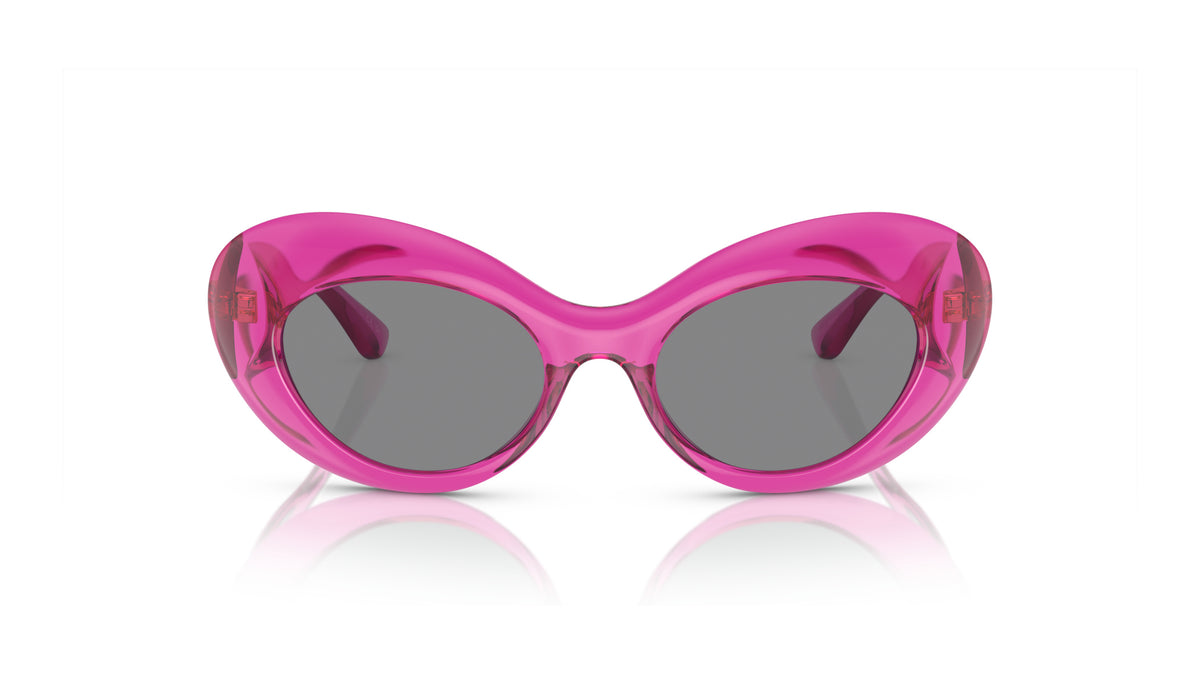 Lunettes de soleil Versace VE4456U 533487 – Rose transparent – vue de face.