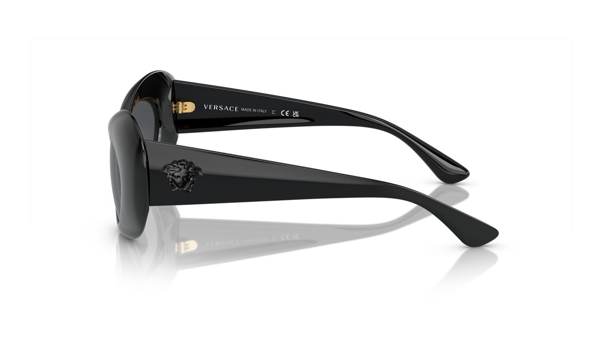 Lunettes de soleil Versace VE4456U GB1/87 – Noir – vue de profil.