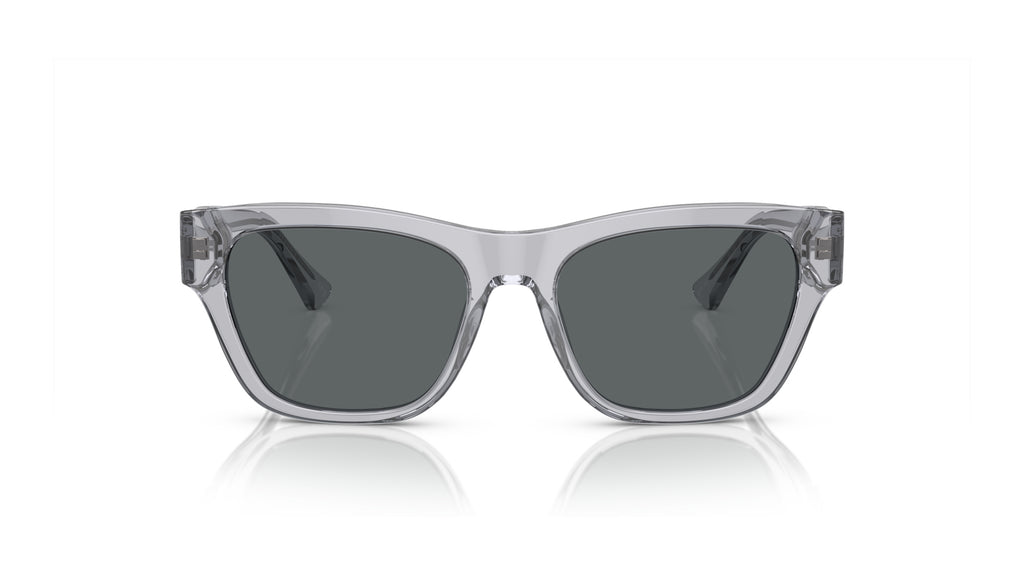 Lunettes de soleil Versace VE4457 543287 – Gris Transparent – vue de face.