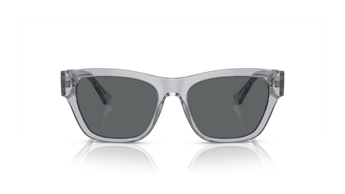 Lunettes de soleil Versace VE4457 543287 – Gris Transparent – vue de face.
