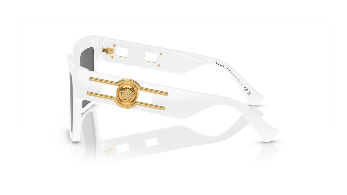Lunettes de soleil Versace VE4458 314/87 – Blanc – vue de profil.