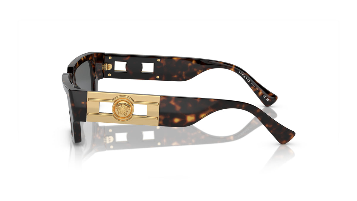 Lunettes de soleil Versace VE4459 108/87 – Havane – vue de profil.
