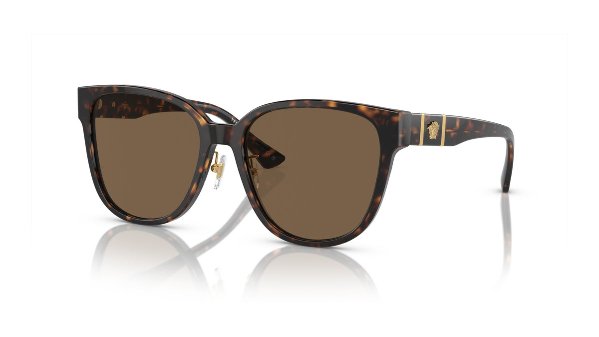 Lunettes de soleil Versace VE4460D 108/73 – Havane – vue de trois quarts.