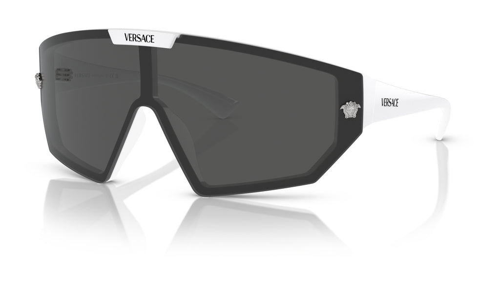 Lunettes de soleil Versace VE4461 314/87 – Blanc – vue de trois quarts.