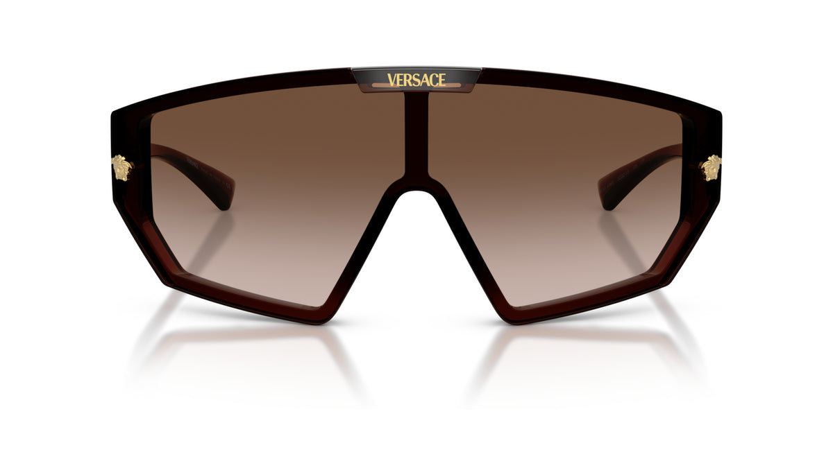 Lunettes de soleil Versace VE4461 533213 – Transparent Marron – vue de face.
