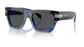 Lunettes de soleil Versace VE4464 545887 – Havana Bleu – vue de trois quarts.