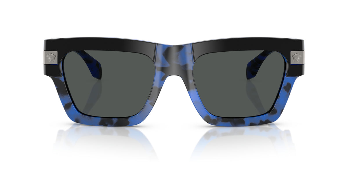 Lunettes de soleil Versace VE4464 545887 – Havana Bleu – vue de face.