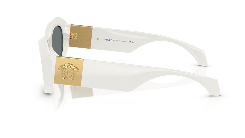 Lunettes de soleil Versace VE4466U 546280 – Blanc – vue de profil.