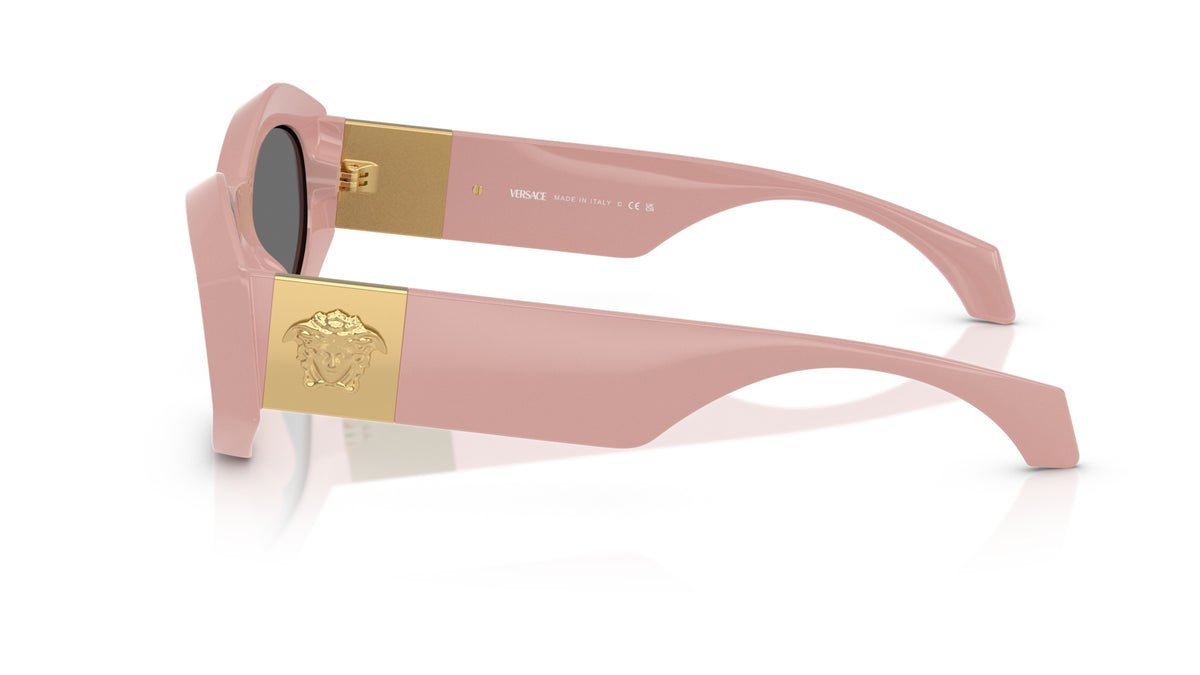 Lunettes de soleil Versace VE4466U 546387 – Rose – vue de profil.
