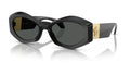 Lunettes de soleil Versace VE4466U GB1/87 – Noir – vue de trois quarts.