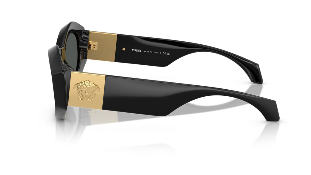 Lunettes de soleil Versace VE4466U GB1/87 – Noir – vue de profil.