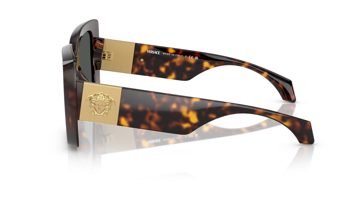 Lunettes de soleil Versace VE4467U 108/87 – Havane – vue de profil.