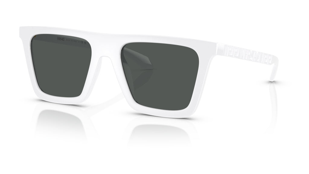 Lunettes de soleil Versace VE4468U 314/87 – Blanc – vue de trois quarts.
