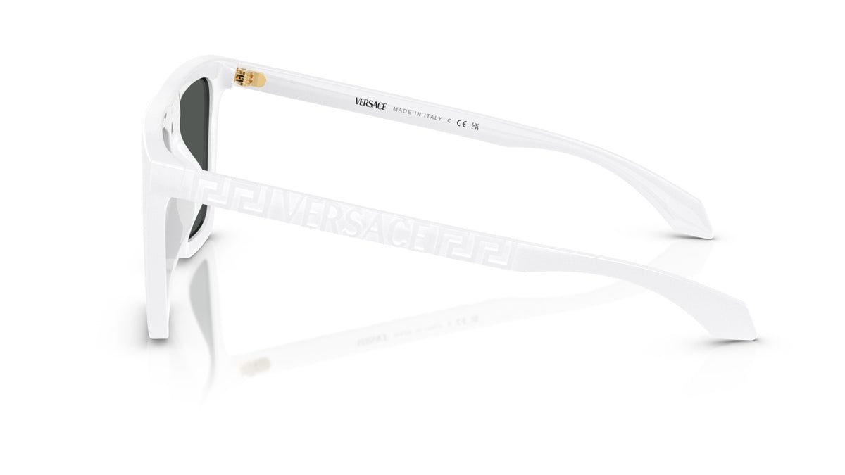 Lunettes de soleil Versace VE4468U 314/87 – Blanc – vue de profil.