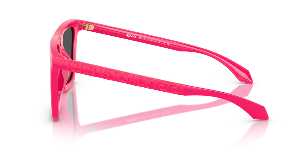 Lunettes de soleil Versace VE4468U 544887 – Fuchsia fluo – vue de profil.