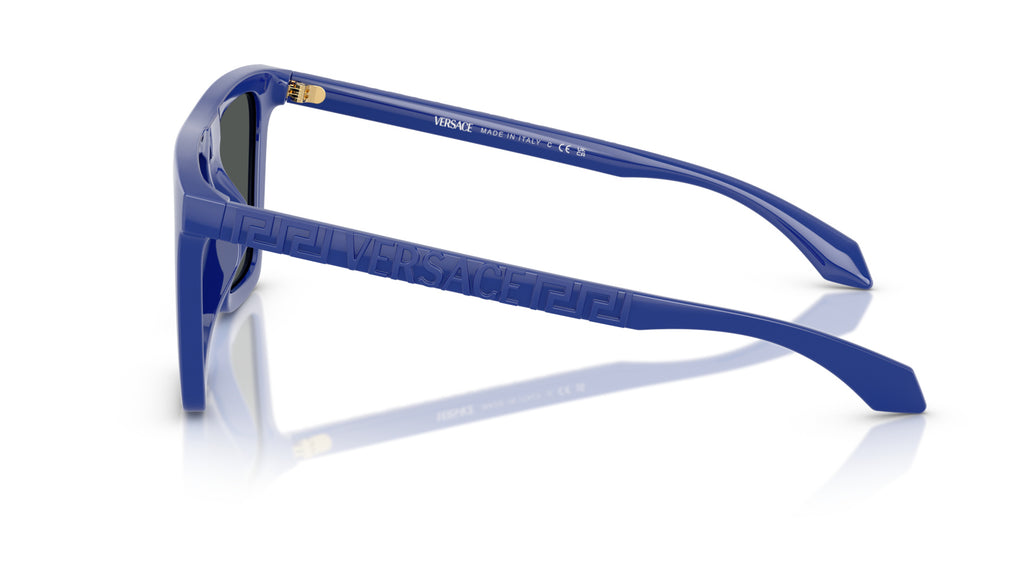 Lunettes de soleil Versace VE4468U 545087 – Bleu total – vue de profil.