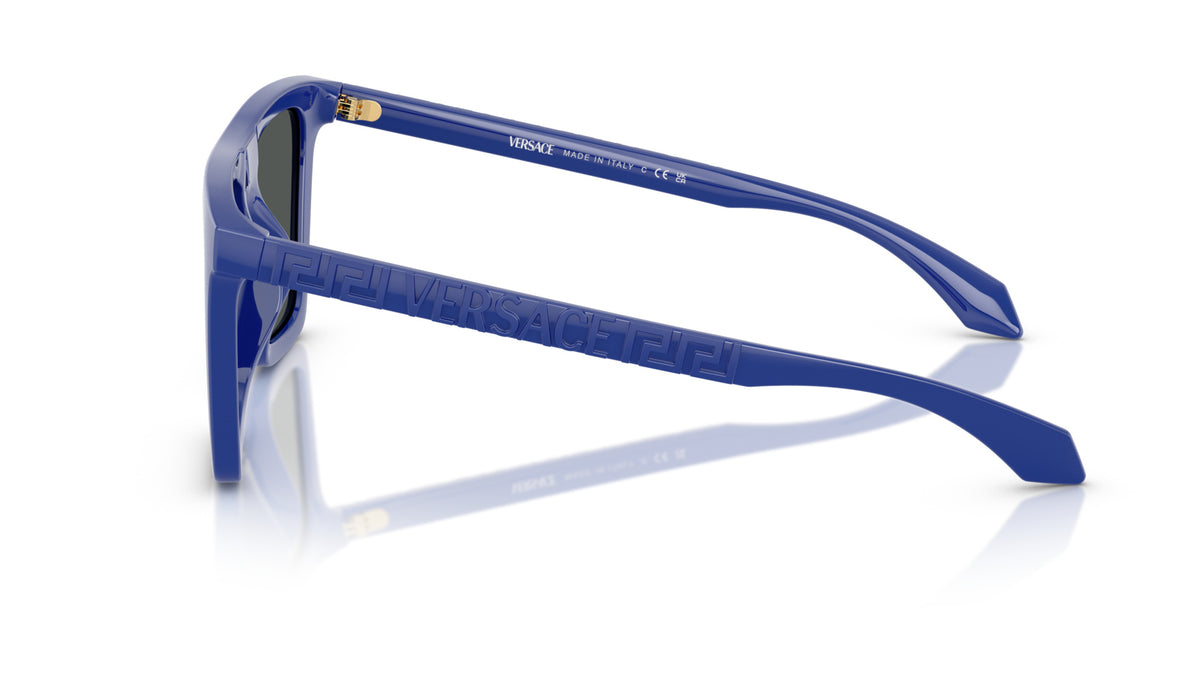 Lunettes de soleil Versace VE4468U 545087 – Bleu total – vue de profil.