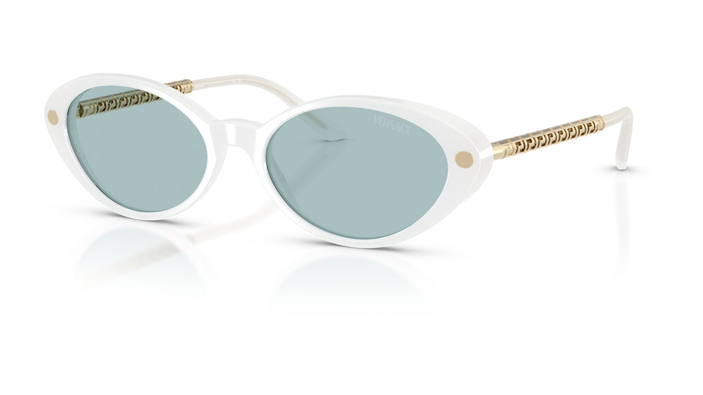 Lunettes de soleil Versace VE4469 547172 – Blanc – vue de trois quarts.