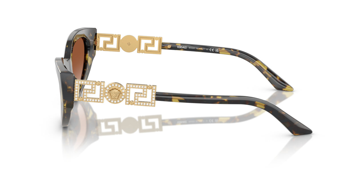 Lunettes de soleil Versace VE4470B 547013 – Havane – vue de profil.