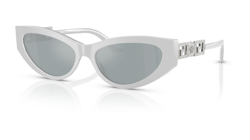 Lunettes de soleil Versace VE4470B 54741U – Gris nacré – vue de trois quarts.