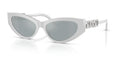 Lunettes de soleil Versace VE4470B 54741U – Gris nacré – vue de trois quarts.