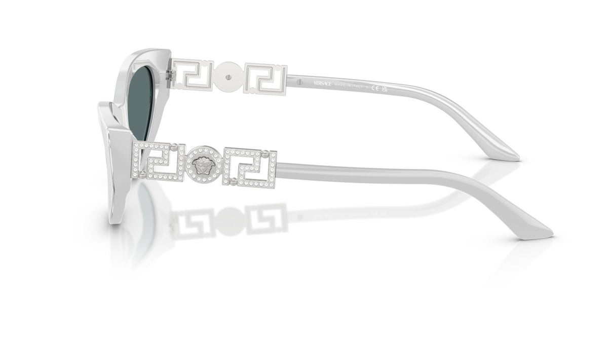 Lunettes de soleil Versace VE4470B 54741U – Gris nacré – vue de profil.