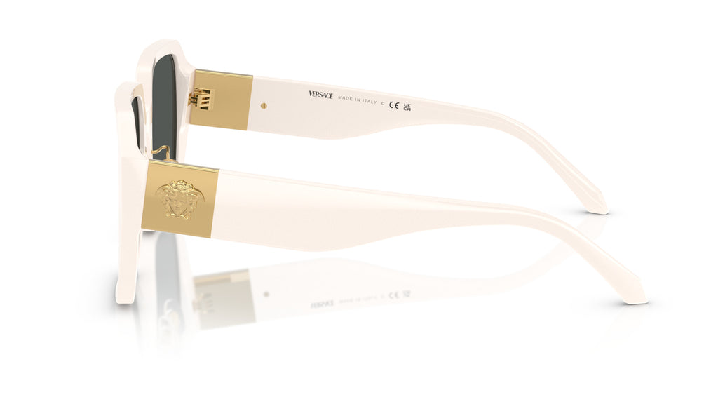 Lunettes de soleil Versace VE4472D 548487 – Ivoire Blanc – vue de profil.