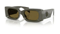 Lunettes de soleil Versace VE4474U 549173 – Olive foncé – vue de trois quarts.