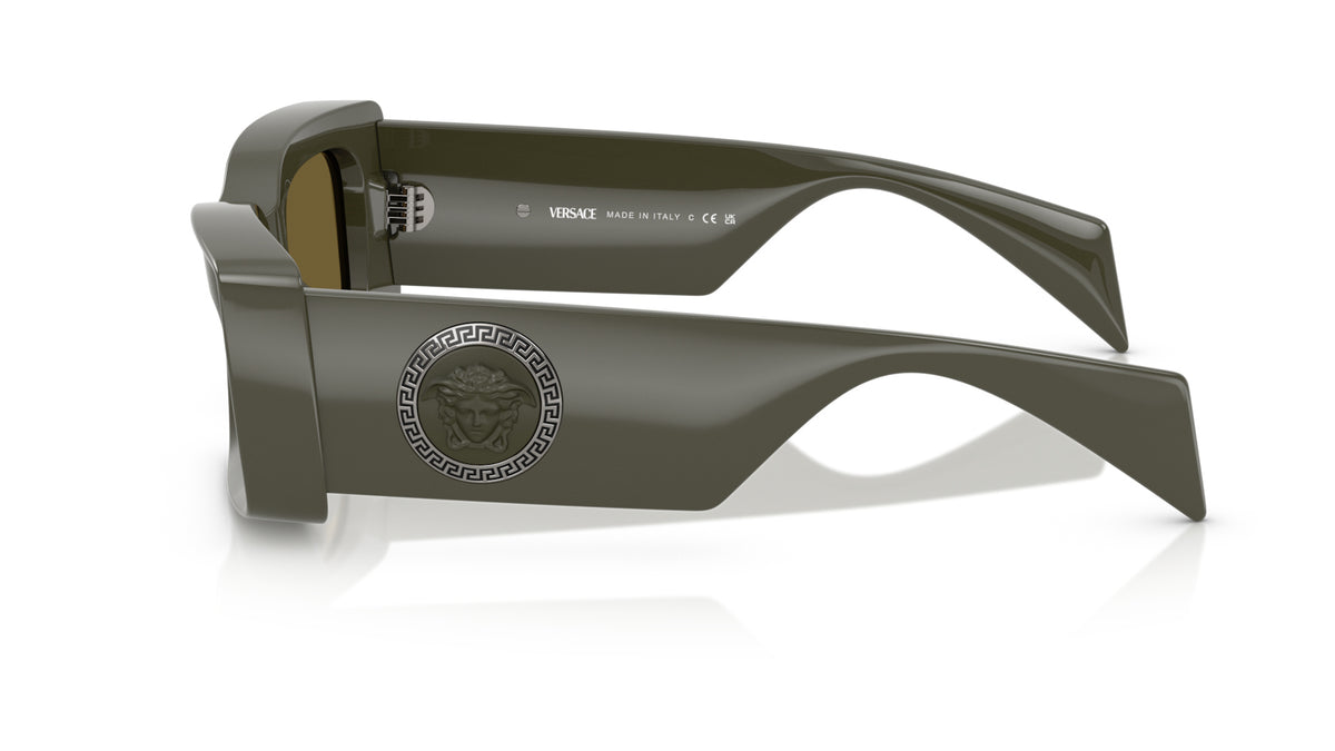 Lunettes de soleil Versace VE4474U 549173 – Olive foncé – vue de profil.