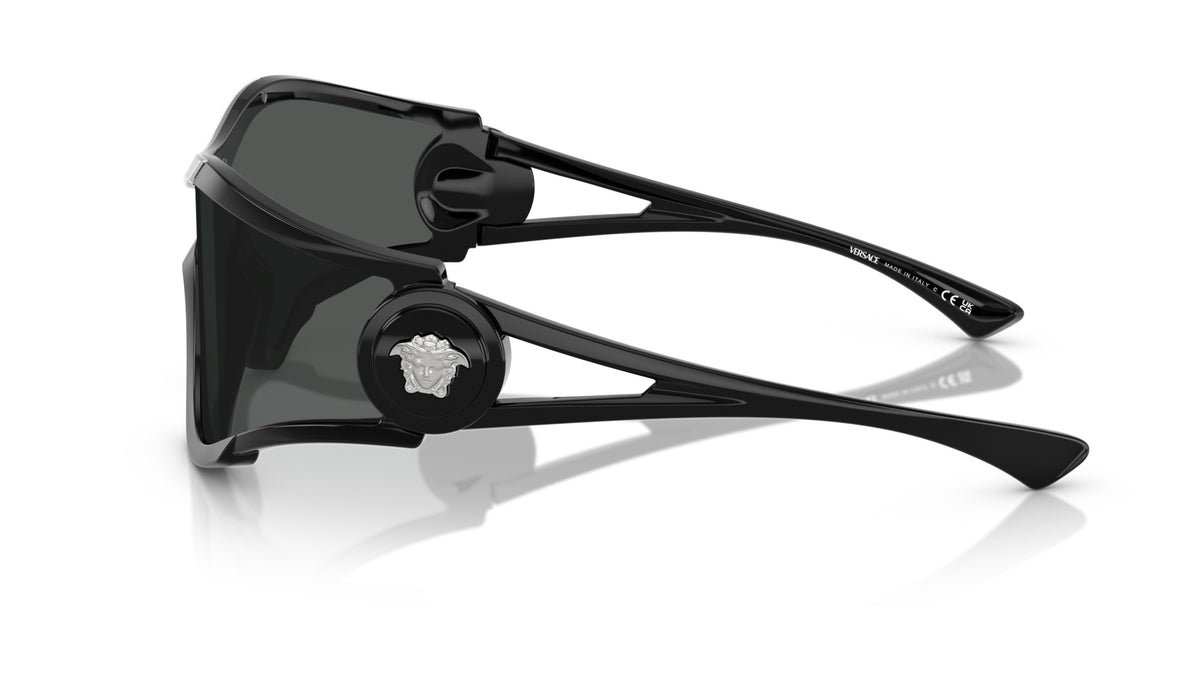 Lunettes de soleil Versace VE4475 GB1/87 – Noir – vue de profil.