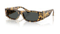 Lunettes de soleil Versace VE4476U 777/87 – Brown/Yellow Havana – vue de trois quarts.