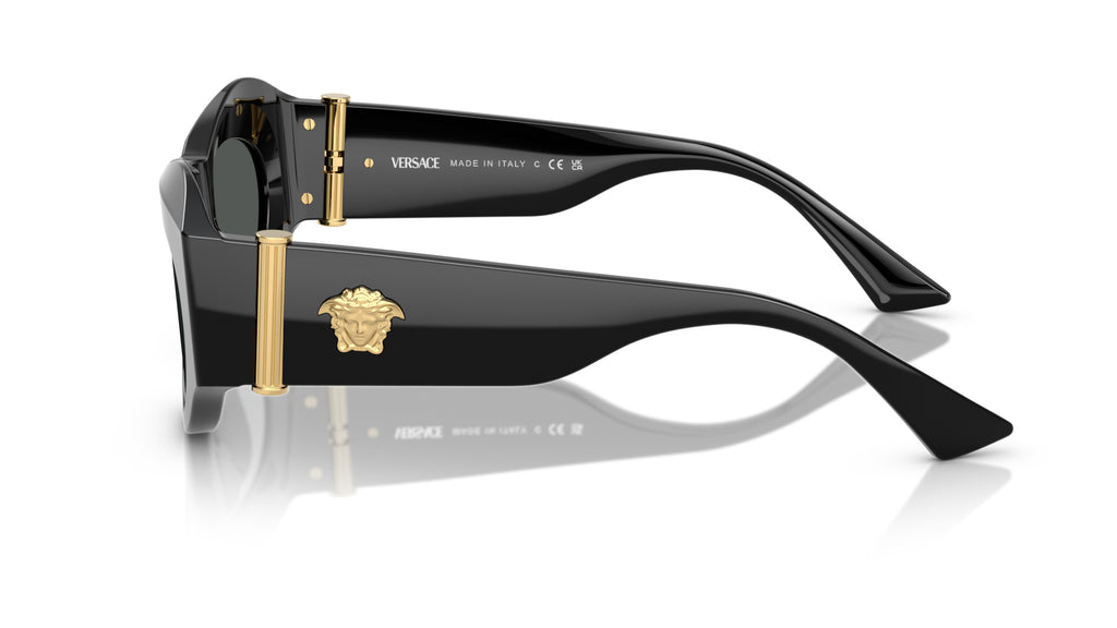 Lunettes de soleil Versace VE4477U GB1/87 – Noir – vue de profil.