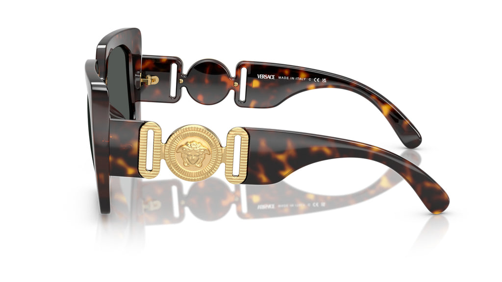 Lunettes de soleil Versace VE4478U 108/87 – Havane – vue de profil.
