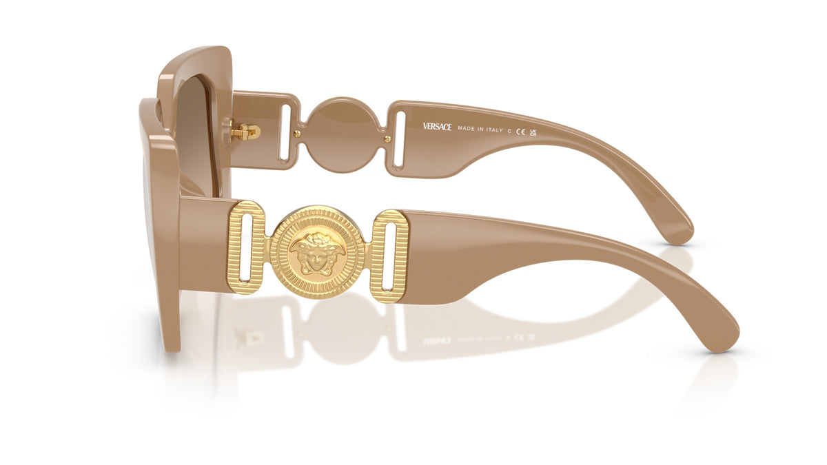 Lunettes de soleil Versace VE4478U 549961 – Beige – vue de profil.