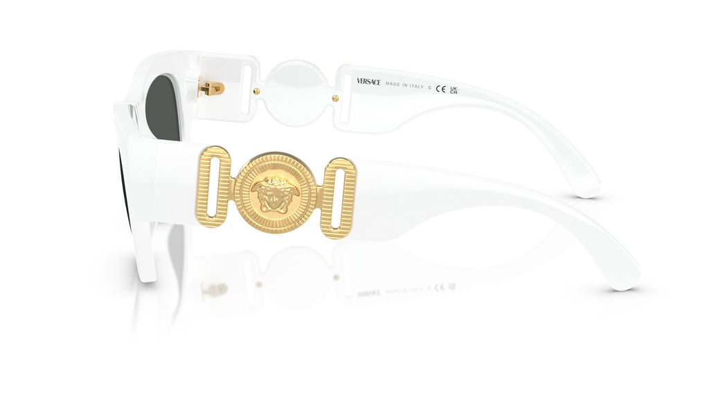 Lunettes de soleil Versace VE4479U 314/87 – Blanc – vue de profil.