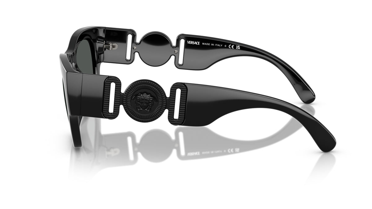 Lunettes de soleil Versace VE4479U 536087 – Noir – vue de profil.