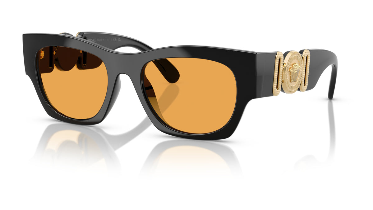 Lunettes de soleil Versace VE4479U GB1/7 – Noir – vue de trois quarts.