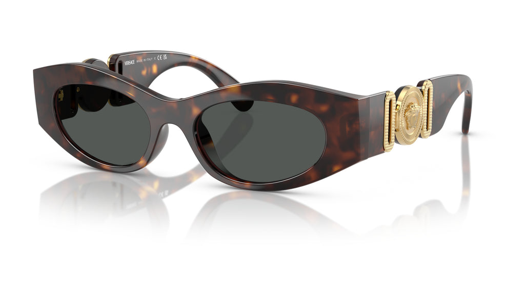 Lunettes de soleil Versace VE4480U 108/87 – Havane – vue de trois quarts.
