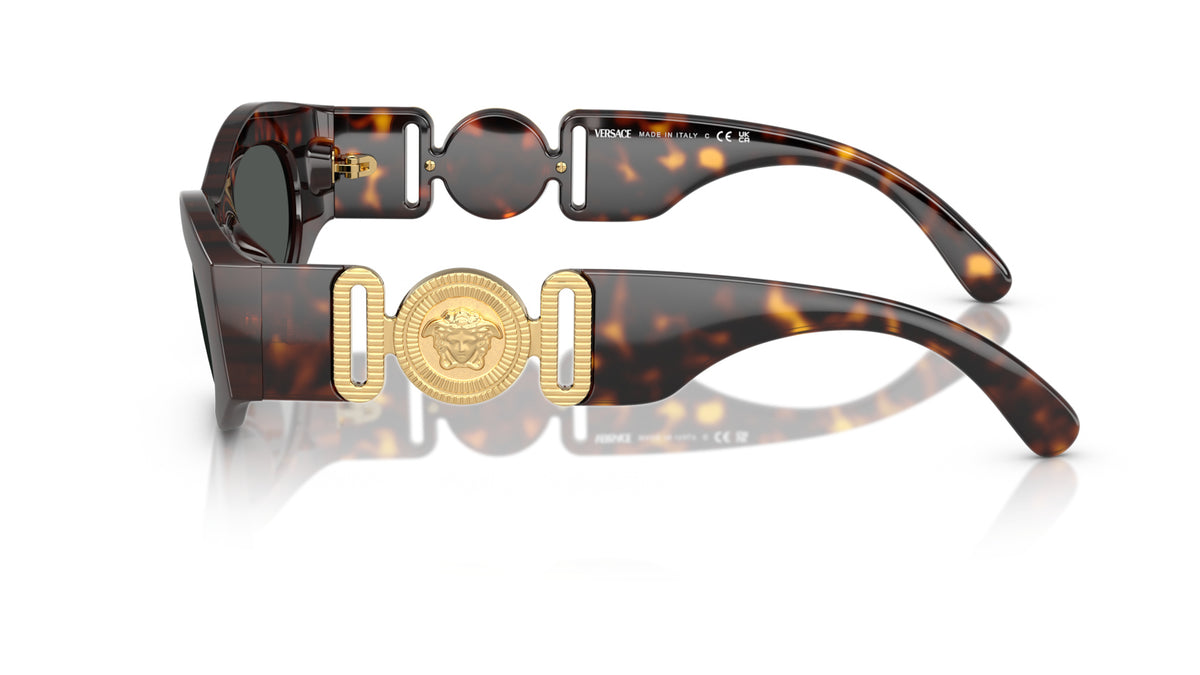 Lunettes de soleil Versace VE4480U 108/87 – Havane – vue de profil.