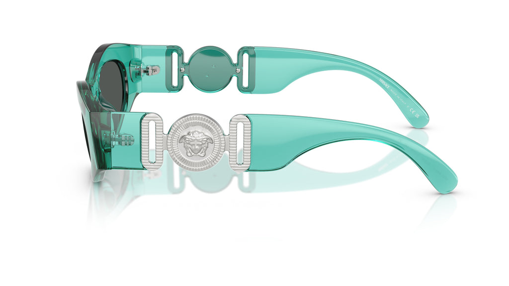 Lunettes de soleil Versace VE4480U 552987 – Opaline vert océan – vue de profil.