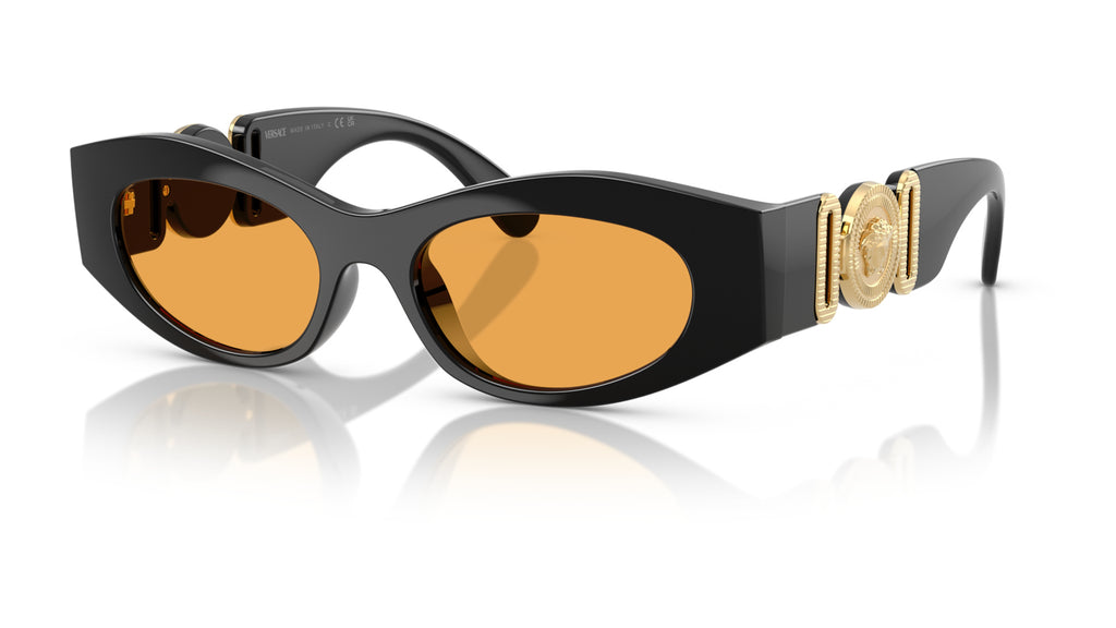 Lunettes de soleil Versace VE4480U GB1/7 – Noir – vue de trois quarts.