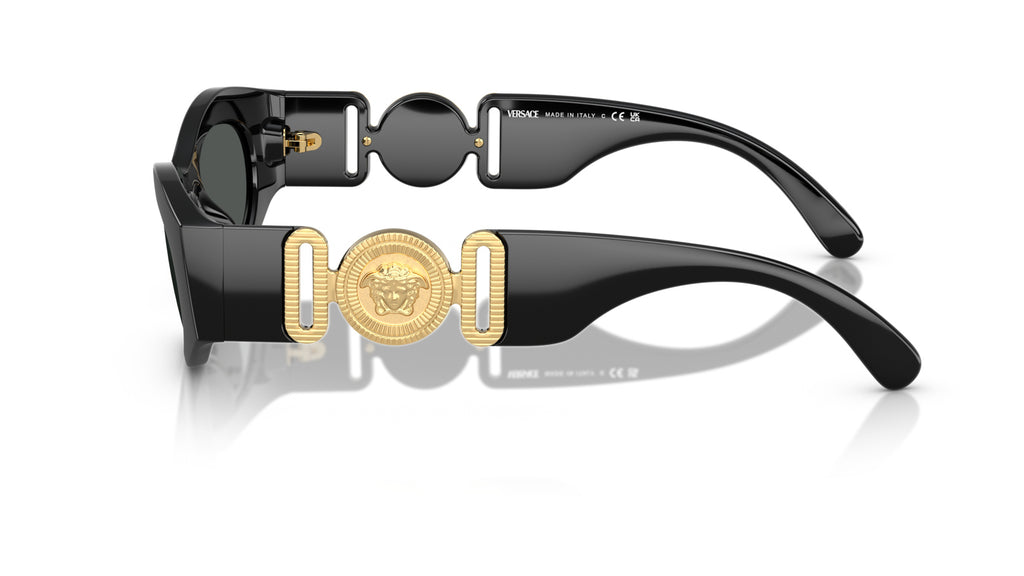 Lunettes de soleil Versace VE4480U GB1/87 – Noir – vue de profil.